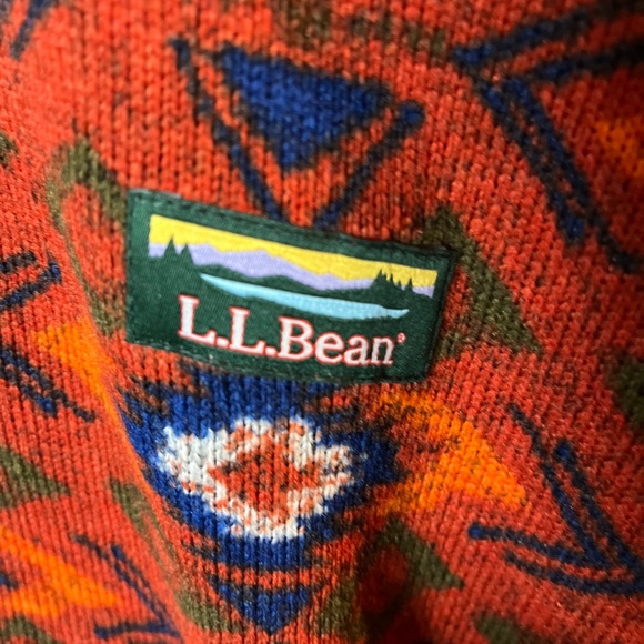L.L.Bean XL Tall Aztec Snap Fleece Pullover - Picture 4 of 8